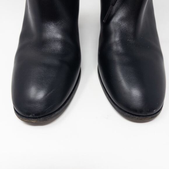 Gucci Shearling Effect Black Leather Pull on Boots 40 EU - Picture 4 of 7